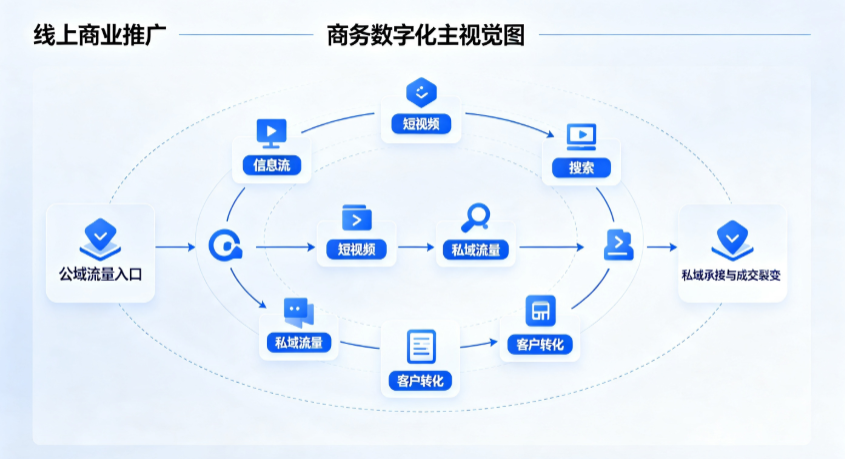 沙坪坝区线上商业推广怎么做？全域流量闭环搭建与低成本转化实战指南